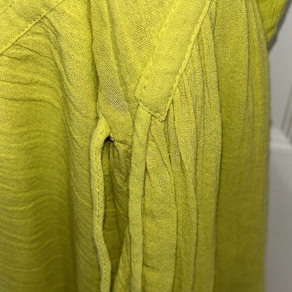 Free People Green MIDI Assymetrical Hem Dress(Size Large) - Picture 8 of 9